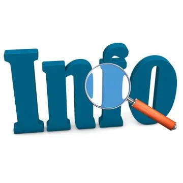 Info loupe Stock Illustration