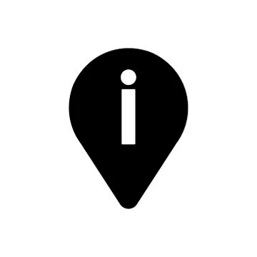 Info map pointer outline icon isolated. Symbol, logo illustration for mobile Stock Illustration