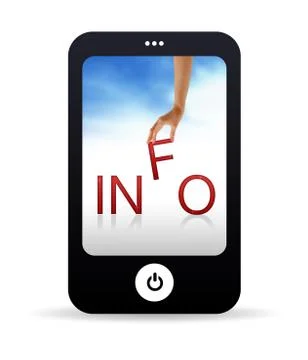 Info mobile phone Illustrazione stock