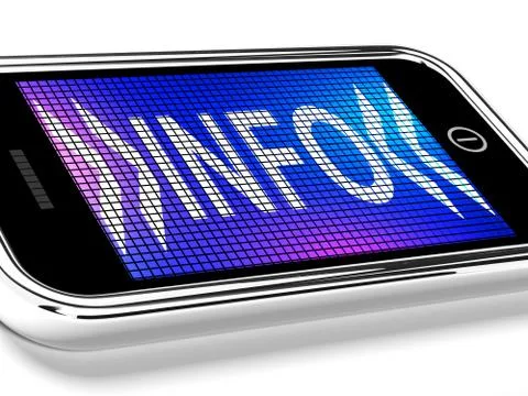 Info on mobile screen as symbol for information Stock-Illustration