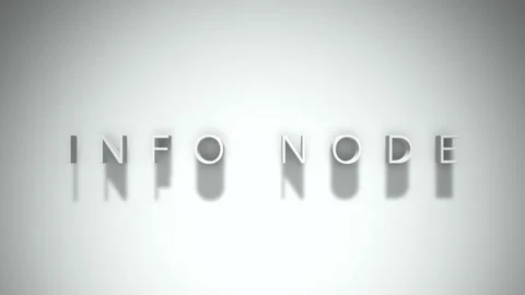 Info node 3D title animation with shadows on a white background Stock Footage 297515067