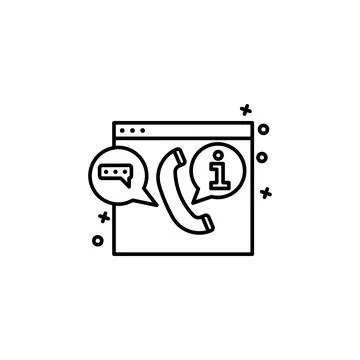 Info, online support, web icon. Element of customer services icon Stock Illustration