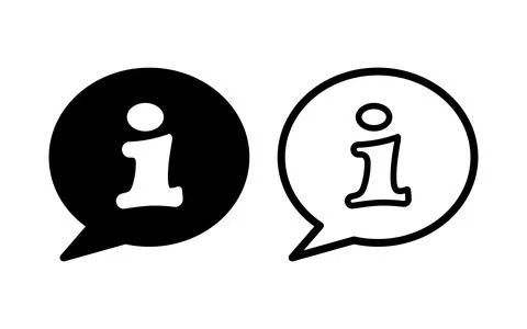 Info or Information, Support icon vector Stock Illustration