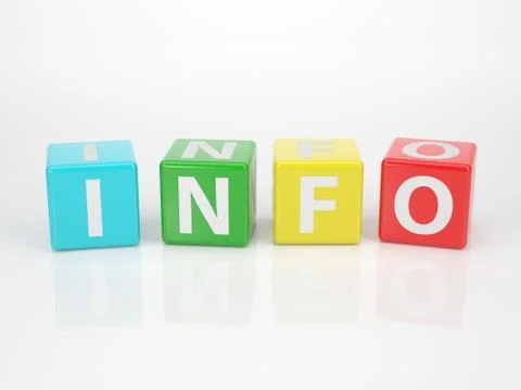Info out of letter dices Stock Illustration