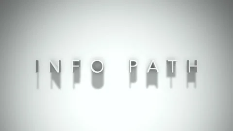 Info path 3D title animation with shadows on a white background Stock Footage 297517983