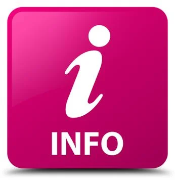 Info pink square button Stock Illustration