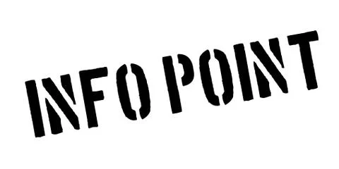 Info Point rubber stamp Stock Illustration