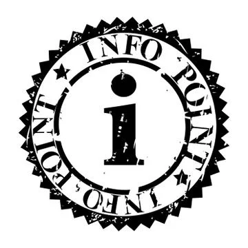 INFO POINT rubber stamp Stock Illustration