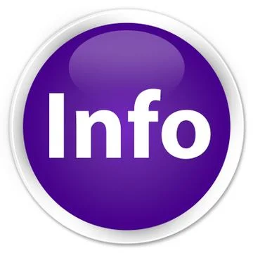Info premium purple round button Stock Illustration