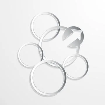 Info presentation white circle shape Stock Illustration