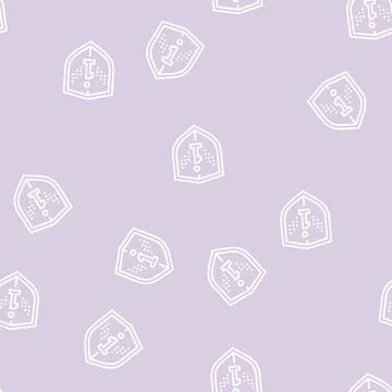 Info protection line seamless pattern Stock Illustration