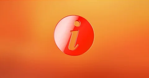 Info Red 3d Icon Video stock 69987570