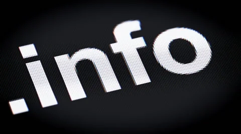 ".info" on the screen Stock Footage 62417339