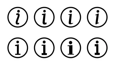 Info sign icon set. about us icon vector. Faq icon Stock Illustration