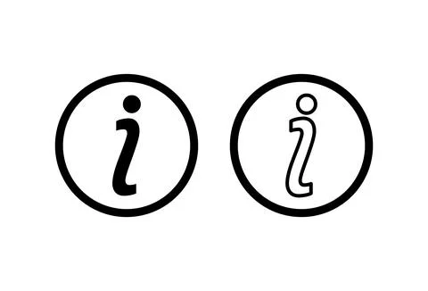 Info sign icon set. about us icon vector. Faq icon Stock Illustration
