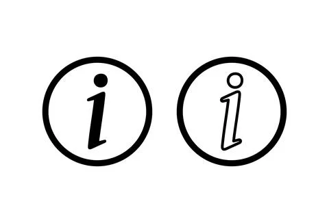Info sign icon set. about us icon vector. Faq icon Illustrazione stock