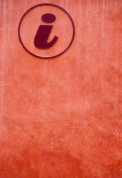 Info Sign Red Wall Stock Photos
