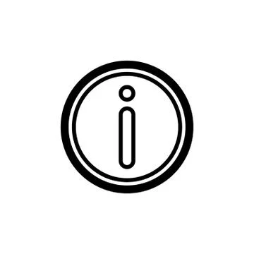 Info sign vector icon. Line design style Stock Illustration