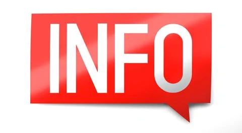 Info - speach bubble - 3D illustration Stock Illustration