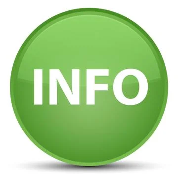 Info special soft green round button Stock Illustration