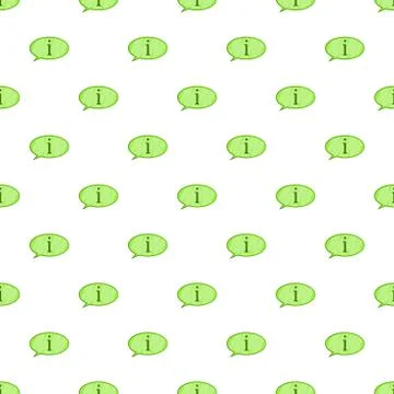 Info speech bubble pattern, cartoon style Stock Illustration