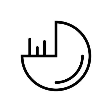 Info stats icon line isolated on white background. Black flat thin icon on .. Stock Illustration