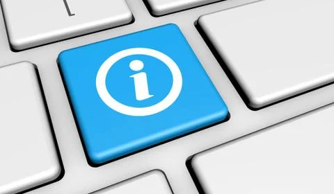 Info Symbol And Icon On Computer Button Stock Illustration