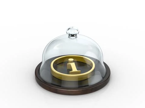 Info symbol under the dome Stock Illustration