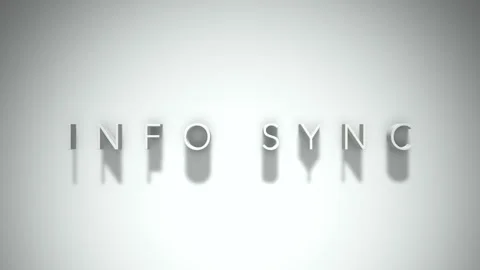 Info sync 3D title animation with shadows on a white background Stock Footage 297515795