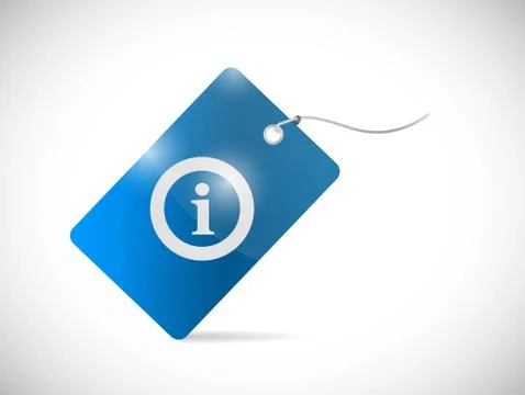 Info tag illustration design Stock Illustration