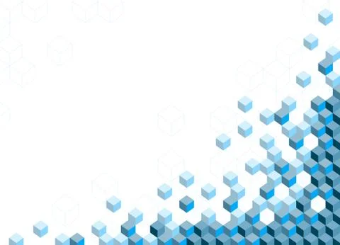 Info technology web banner template. Hi tech blue futuristic background pattern Illustrazione stock