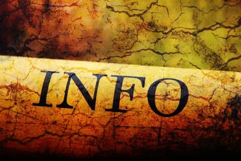 Info text on grunge background Foto stock
