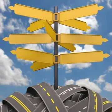 Info Traffic Blue Sky Stock Illustration