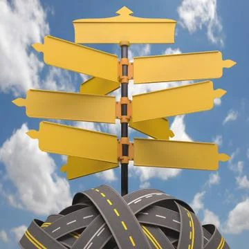 Info Traffic Blue Sky Stock Illustration