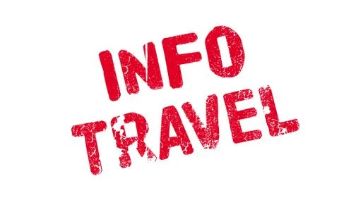 Info Travel rubber stamp Stock Illustration