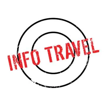 Info Travel rubber stamp Stock Illustration