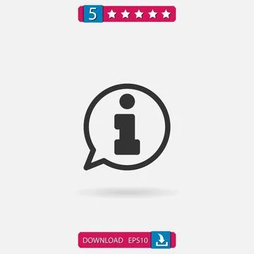 Info vector icon Illustrazione stock