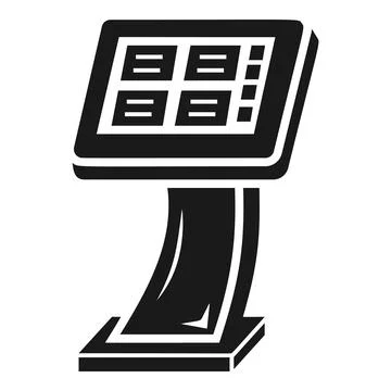 Info vending machine icon, simple style Stock Illustration