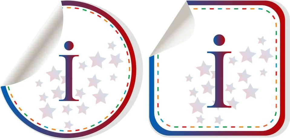 Info web button information symbol sign, info symbol . Letter I web button sy Stock Illustration