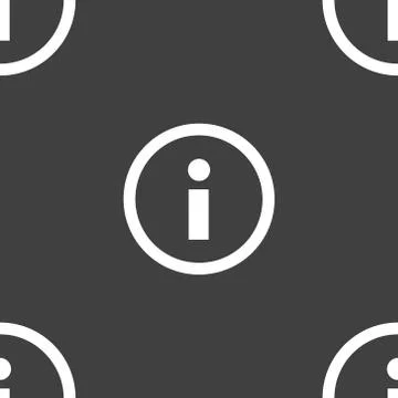 Info web icon. flat design. Seamless pattern. Stock Illustration
