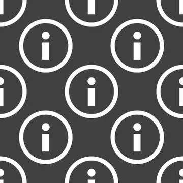Info web icon. flat design. Seamless pattern. 스톡 일러스트