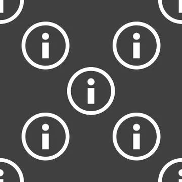 Info web icon. flat design. Seamless pattern. Stock Illustration
