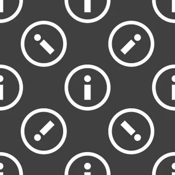 Info web icon. flat design. Seamless pattern. Stock Illustration