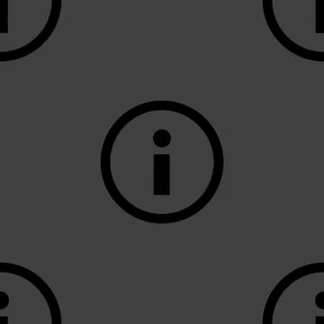 Info web icon. flat design. Seamless pattern. Illustrazione stock