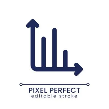 Infochart pixel perfect linear ui icon Stock Illustration