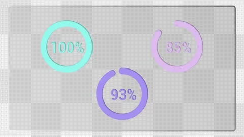 Infografics circles on the glass on transparent Stock Footage 252248151