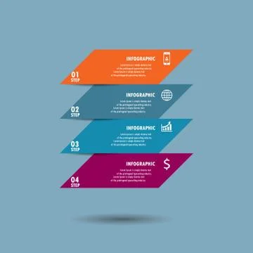 Infograohics design element label or banner can be used for workflow layout Illustrazione stock