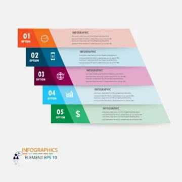 Infograohics design element label or banner can be used for workflow layout Stock Illustration