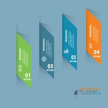 Infograohics design element label or banner can be used for workflow layout Stock Illustration