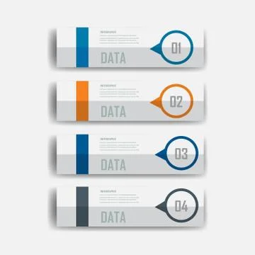 Infograohics design element label or banner can be used for workflow layout Illustrazione stock